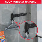 JOOM Laundry Drying Rack Wall Mounted Clothes Drying Rack Clothes Hanger Grey 2 Pack