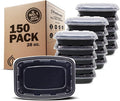 Freshware Meal Prep Containers [150 Pack] 1 Compartment Food Storage Containers with Lids, Bento Box, BPA Free, Stackable, Microwave/Dishwasher/Freezer Safe (28 oz)