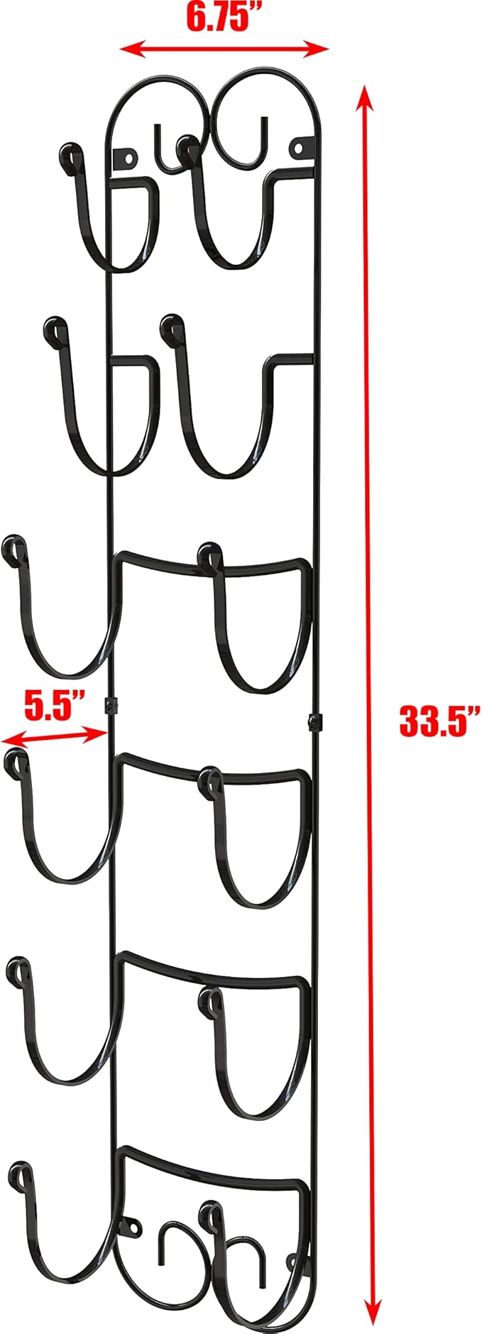 Deco Brothers 6-Tier Towel Rack, Wall Mounted Towel Holder, Bronze