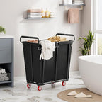 Large Laundry Hamper with Wheels, 360L Rolling Big Laundry Basket for Clothes Storage, Heavy Duty Extra Large Rolling Laundry Cart with Handle, Steel Frame, Waterproof Liner,95.1 Gallons.