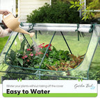 Quictent Raised Garden Bed Galvanized Raised Beds for Gardening Vegetables with Cover 4x3x2 ft Tall Metal Planter Box Outdoor Use (Clear)