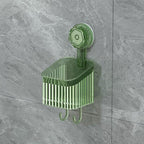 Powerful Suction Cup Bathroom Shelf Wall Mounted Rack Storage Basket Convenient Makeup Tool Stand