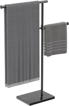 Free Standing Towel Rack for Bathroom with Weighted Marble Base, 40 Inch Adjustable Height and 360° Swivel Bar, Taller Rustproof 304 Stainless Steel Floor Towel Stand for Bathtub, Pool and Spa