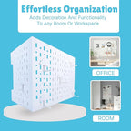 Skywin Peg Board for Nerf Gun Storage Organizer 14.2 x 8.5 x 11 inches - Hanging Holder Compatible with All Blasters Nerf Gun Rack Organizer for Wall Organization with 10 Triangle Hooks (White)