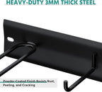 EVERHANGER Wall Mount Ski Rack for Garage, Ski Storage Hangers for Indoor/Outdoor, Wall Ski Holder Holds Up to 8 Pairs of Skis