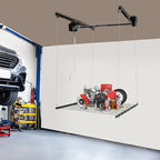 Garage Lifting Storage Rack, 300lbs Adjustable Overhead Garage Storage Rack Heavy-duty 4x4 FT Garages Ceiling Storage Lift Max. Adjustable Height 79in (Matte Black 300Lbs)