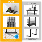 Towel Racks for Bathroom, Curved Bathroom Towel Storage Wall Mounted 30 inch with Shelf Can Holds 6 Large Towels, Wall Towel Rack for Rolled Towels, Black
