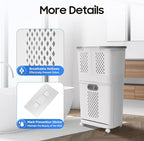 2-in-1 Laundry Sorter Hamper with Wheels | 4 Compartments, Detachable Wall Mount Baskets | for Bedroom, Bathroom, Closet Organization (Grey)