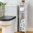 Toilet Paper Storage: Toilet Paper Holder Stand with Roller for Small Space,White