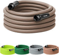 Flexzilla Colors Garden Hose 5/8 in. x 50 ft., Lightweight All-Weather Water Hose, Durable and Flexible, Leak-Free Connections, Brown Mulch