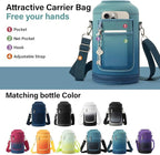 1 Gallon Insulated Water Bottle | Upgraded Thickened Stainless Steel Metal Portable Sports Large Water Jug for Gym and Hiking with Carrier Bag, Handle Strap | BPA-Free 128 oz