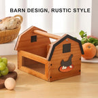 Egg Basket for Gathering Fresh Eggs, Farmhouse Egg Collecting Basket, Wood Chicken Egg Basket Countertop. （Brown Medium）