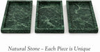 Natural Green Marble Tray for Bathroom | Kitchen | Vanity | Desktop, Stone Organizer for Coffee Table, Dresser, Nightstand, Candles, Soap, Towel, Plant, Jewelry (10" x 6"), Rectangular