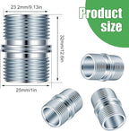 4 Pcs Coarse Thread Connectors 1 Inch/25.4mm Diameter Metal Rack Connector Wire Shelf Connectors Wire Rack Shelve Unit Pole Connector for Metal Poles (ID: 16mm,OD: 23mm)
