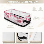 Storage Bin Toilet Paper Basket Multi-purpose Long Organizer Bins Small Kitchen Bathroom Small Items Storage Baskets Cubes Home Decorations Accessories, Cherry Blossom Pink White