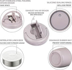 Itslife 32oz Insulated Soup Thermos, Vacuum Stainless Steel Food Jar for Hot & Cold Food, Leakproof Wide Mouth Lunch Container with Spoon, Light Purple