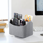 Remote Control Holder, Spinning Remotes Caddy Organizer for TV Accessories/ Controllers/ Office Supplies/ Phones, Bedside Table Desk Organizers and Decorations for Living Room, Desktop Storage Box