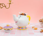 Silver Buffalo Disney Beauty and the Beast Mrs. Potts Teapot 3D Sculpted Ceramic Cookie Snack Candy Jar (Small)