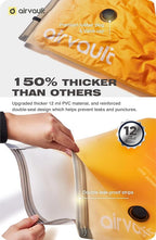 AirVault Vacuum Storage Bags for Travel & Home - Space Saver Compression Packing Bags Set for Clothes, Blankets & Seasonal Storage, Small (2), Medium (4), Large (4) (Orange,10-Pack Combo)