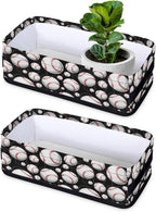 Sports Baseball Bathroom Storage Baskets Waterproof Bathroom Counter Organizer Decorative Toilet Paper Storage Basket for Organizing for Bathroom Living Room Decor