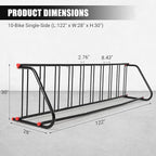 GAOMON Commercial Grid Bike Rack Stand, 10 Holders Capacity Heavy Duty Metal Floor Bike Stand Outdoor Bicycle Rack for Garage School Outdoor Parking Bike Shop, Single Sided
