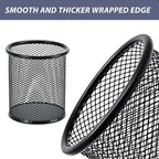 Pen Holder Desktop Pencil Organizer Metal Mesh Pen Cup Paper Clip Holder Memo Pad Holder Stationary Organizer for Desk 3 Pieces of a Set