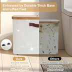 Toilet Paper Storage，Toilets Paper Holder for 12 Rolls,Bathroom Organizer and Storage,Waterproof Basket with Lid and Handle,Beige,1 Pack