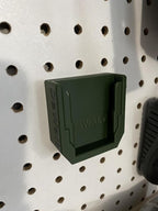 18v Battery Peg Board Storage - Compatible Mount for RYOBI®, DEWALT®, Milwaukee® - Display Shelf - Store Slots - Multicolored (DEWALT®, Black)