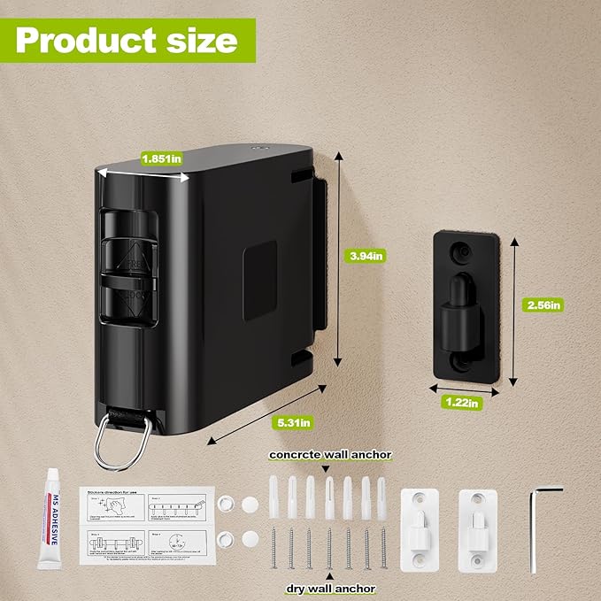13.9 ft TPU Retractable Clothesline for Indoor & Outdoor – Heavy‑Duty Windproof Wall‑Mounted Drying Line with Separate Hanging Holes for Faster Drying, Ideal for Home, Balcony & Garden