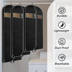 BALEINE 1PK Heavy Duty Garment Bag with Shoe Storage Travel Bag for Dresses, Suit, Coats Travel Essential (43", Black) (Pack of 2)