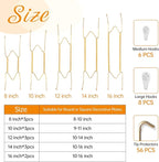 Bilillo 14 Pieces Plate Hangers for Wall - 8/10/12/14/16 Inch Invisible Plates Hanger, Stainless Steel Plate Holders with 14 Pieces Wall Hooks for 7.5 to 20 Inch Decorative Plates and Arts