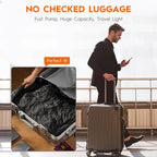 Vacuum Bags with Wireless Pump– Space Saver Compression Bags for Luggage, No Checked Baggage, Triple Your Luggage Space, IP68, Reusable, Fits 20/24/28 Inch Suitcase (3PC+Pump (No Tracker))