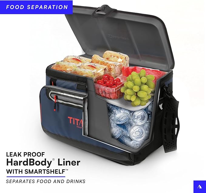 Titan by Arctic Zone Deep Freeze Cooler - Zipperless Hardbody Cooler - Deep Freeze Insulation, HardBody Liner, and SmartShelf