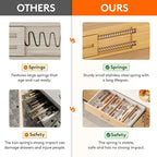 Lifewit 2.4" High 8 Pack Bamboo Drawer Dividers 45-55cm/17.5-22" Adjustable Wooden Drawer Organizer for Clothes/Utensils, Expandable Drawer Separator for Dresser/Kitchen/Bedroom/Office Organization