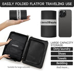 XL Travel Laundry Bag, Washable Dirty Clothes Travel Bag Waterproof Wet Dry Bags Reusable Camp Clothes Organizer for Sports Home College Dorm Laundromat (1 Pcs) Black