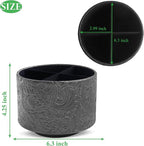 lizimandu Round Leather Art Supply Organizer,Remote Control Holder,360 Degree Spinning,Multi-Functional Pencil Holder,4 Compartments Desktop Stationary Organizer(1-Carved Black)