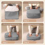 1 PCS XL Ultra Space Saving Self Compression Organizer space saver bags Space Saving bags for storage clothes, blankets, Comforters, Bedding Sets (Gray, 21.3 x 23.6 x 16.5 inches)