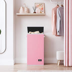 SOLEDI Laundry Hamper with Lid 100L Large & Tall Collapsible Laundry Basket, Clothes Hamper with Bag Removable Easy to Carry, Dirty Hampers for Bedroom, Bathroom, Dorm, College, Pink