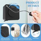 Retractable Clothesline Indoor, Non-Sagging Outdoor Clothes Line Retracting 15.7 Feet Heavy Duty Laundry Line Retractable Wall Mounted Clothes Line Outdoors (Square-Black)
