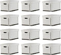 Universal 95224 Heavy-Duty Fast Assembly Lift-Off Lid Storage Box, Letter/Legal, White (Case of 12)