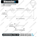 KOKOSIRI Tempered Glass Shelf 20-Inch Floating Wall Shelves Bathroom Rack Kitchen Shower Storage, 2 Pack Champagne Bronze Stainless Steel B1107CPG-L20-P2