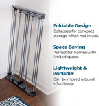 Honey-Can-Do Collapsible Laundry Drying Rack, Sturdy Steel, Foldable & Portable Clothes Drying Rack, Space-Saving Design, Indoor & Outdoor Drying, Ideal for Laundry Room 50lb Capacity, Silver