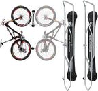 Steadyrack Bike Rack for Mountain Bikes - The Original Wall Mounted Vertical Bike Storage - Fits Wide Tires - Space Saving Pivot Design - Heavy-Duty Steel Rack for Indoor Garage, Apartment or Home Use