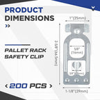Zonon 200 Pcs Teardrop Pallet Rack Safety Clip Warehouse Storage Pallet Racking Beam Safety Clip Safety Steel Pallet Rack Clip Connector Cross Beam Locker for Shelf Garage