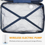 SUOCO Travel Vacuum Bags for Luggage and Backpack, 6 Medium Reusable Compression Bags with Wireless Electric Pump, Packing Seal Space Saver Storage Bags for Clothing, Carry on Suitcase