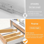 Bamboo Drawer Dividers 4" High, 12.8-18" Adjustable Drawer Organizers for Clothes,Expandable Dresser Separators in Bedroom/Kitchen/Bathroom/Office Organization and Storage,4 Pack