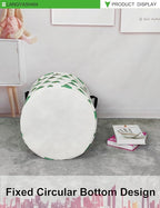 LANGYASHAN Laundry Basket Canvas Fabric Collapsible Organizer Basket for Storage Bin Toy Bins Gift Baskets Bedroom Clothes Children Nursery Hamper (Christmas Tree)