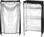 QWORK Storage Shelving Unit Cover, Wire Rack Cover for Shelf 36 x 14 x 72 inch, 210D Oxford Cloth, Keeps Rack Clean, For Home, Office, Storage and Garage, Black