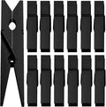 50pcs Colorful Clothespins Natural Wooden Colored Clothespins, Photo Paper Peg Pin Craft Spring Clips for Home Arts Crafts Decor, 2.75 inches (Black)
