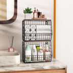 Fruit Basket for Kitchen Counter 2 Tier Fruit Bowl, Stackable Wall Mounted Hanging Fruit Basket Wire Baskets with Wood Lid with 4 Banana Hanger Hooks, Onion Basket, Fruit and Vegetable Storage